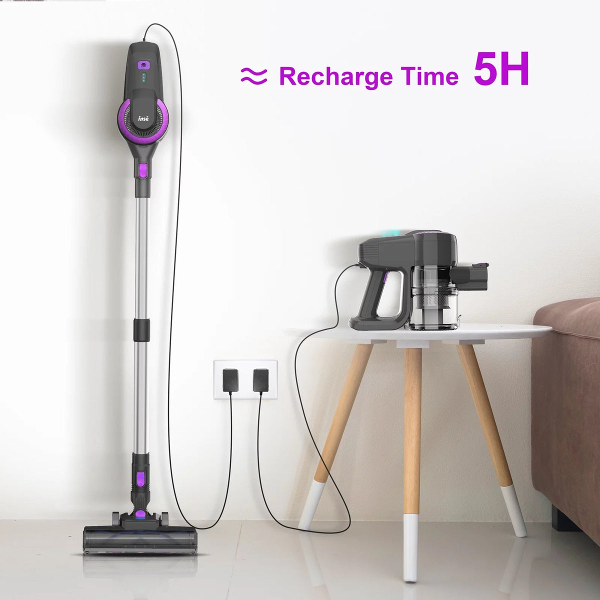 Cordless Stick Vacuum 6 in 1 Purple N7552