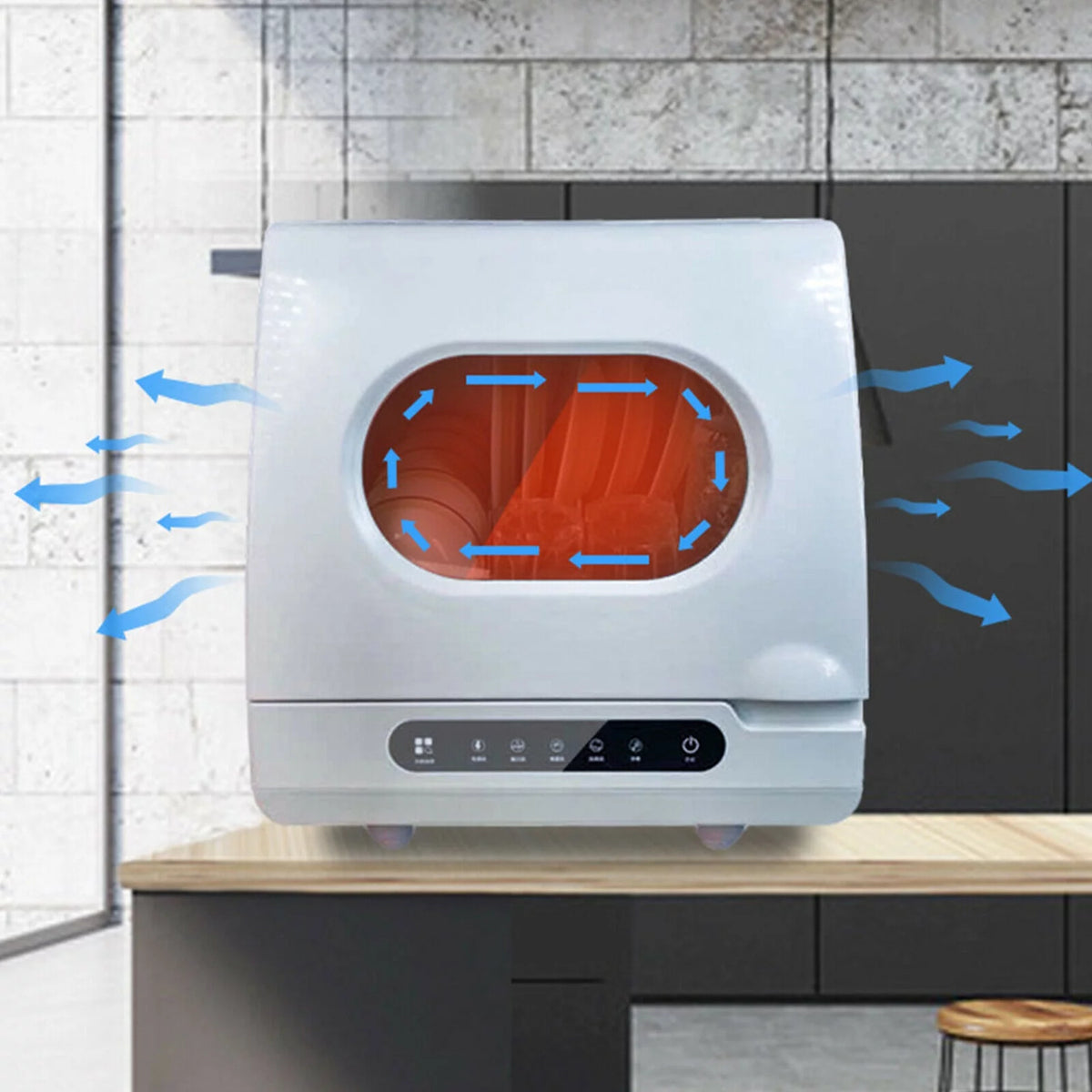 1200W Portable Countertop Electric Dishwasher S405326