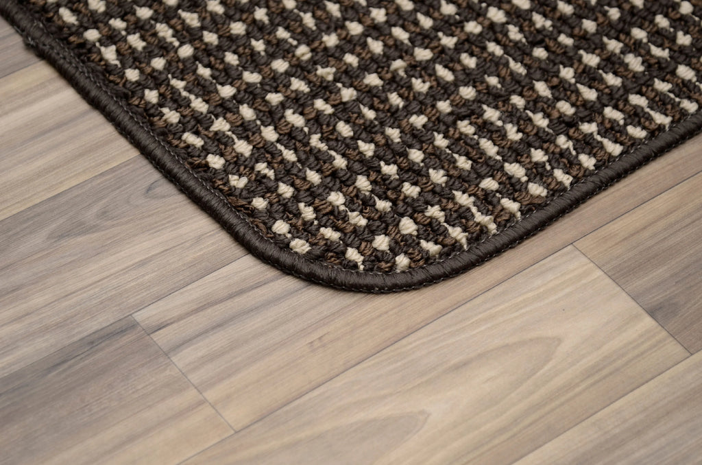 Brown Polka Dot Kitchen Mats, 24 in x 40 in, 2 Pieces Q938
