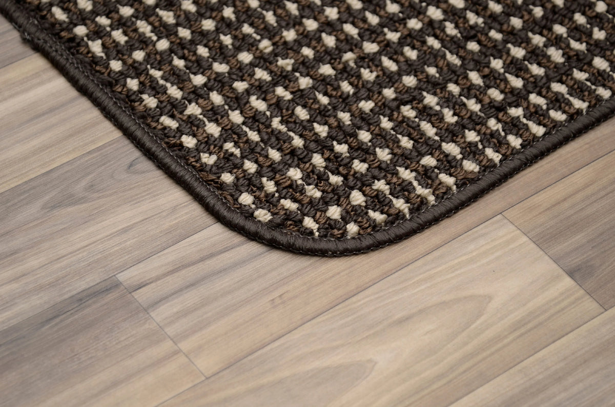 Brown Polka Dot Kitchen Mats, 24 in x 40 in, 2 Pieces Q938
