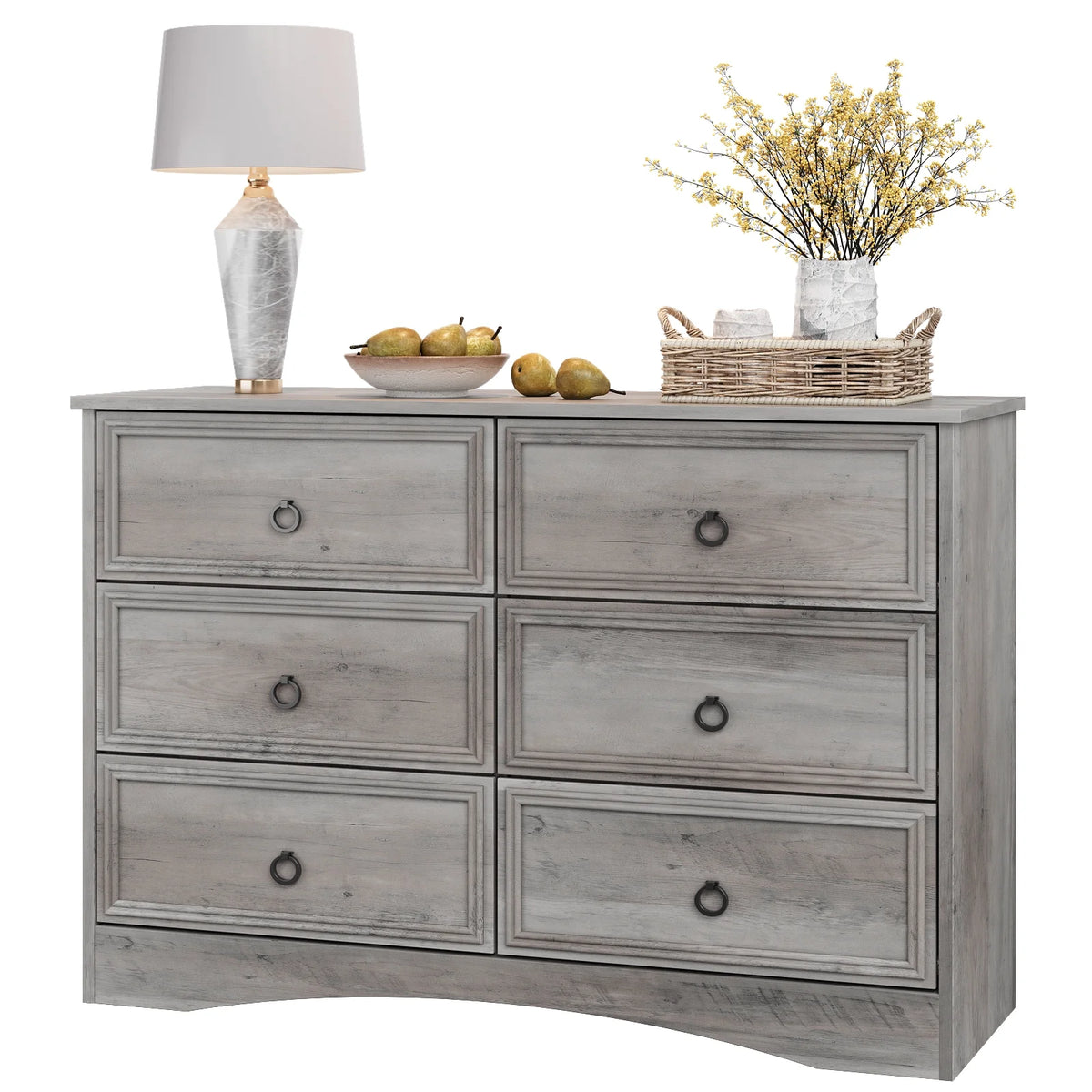 6 Drawer Wood Dresser C178021