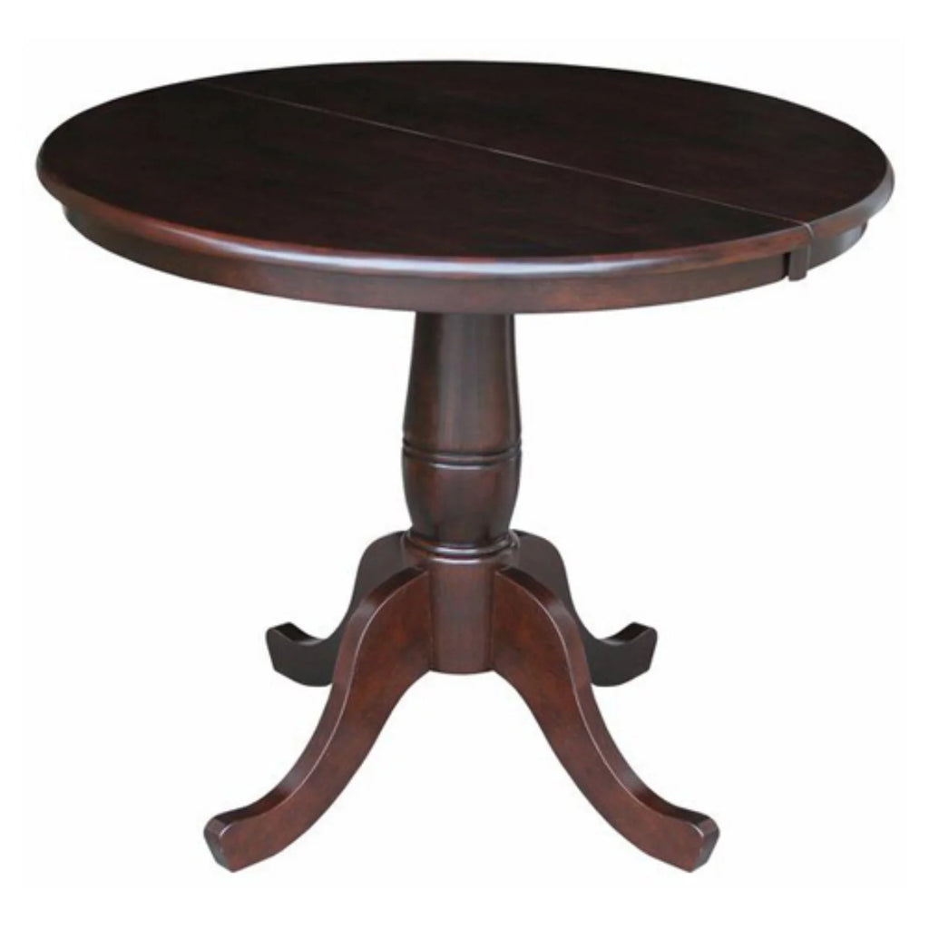 36" Round Top Pedestal Table with 12" Leaf K743