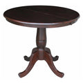 36" Round Top Pedestal Table with 12" Leaf K743