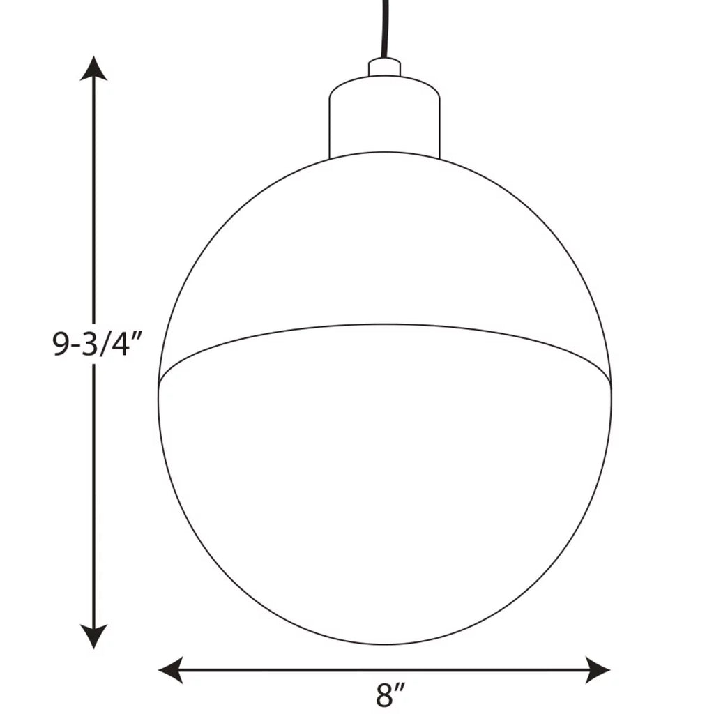 One-Light Matte Black Opal Glass Pendant Light T397