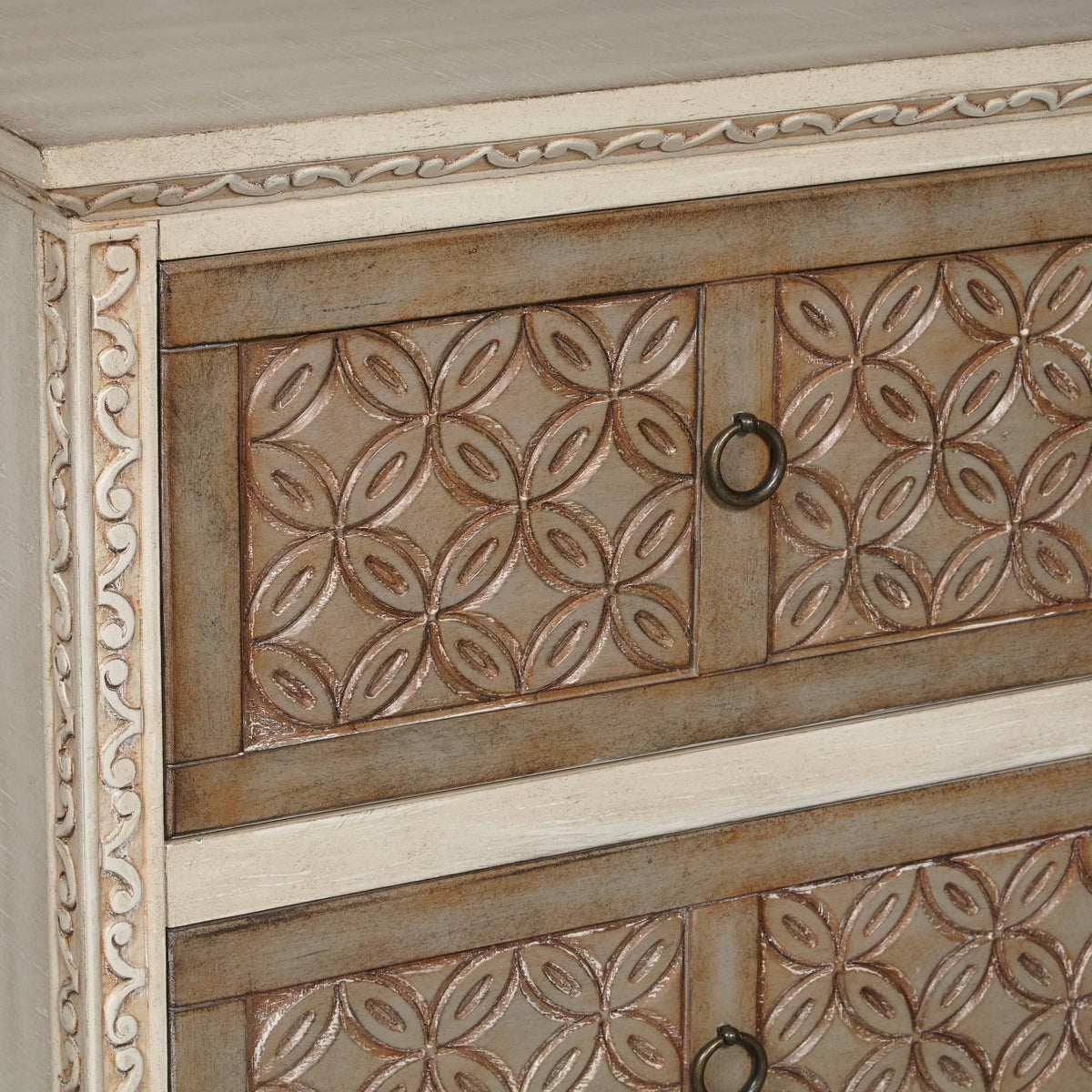 Carved Front Accent Chest D79315