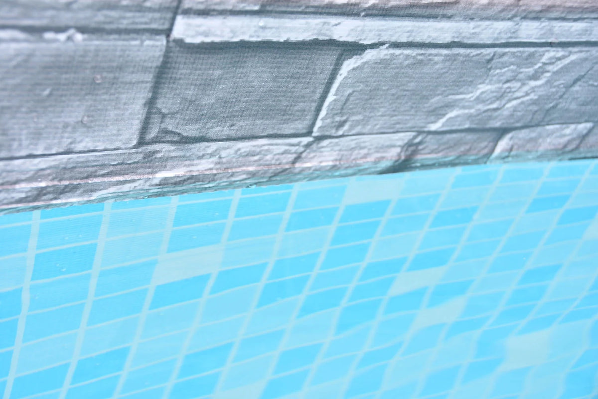 12 ft. Grey Stone Round Above Ground Pool H488