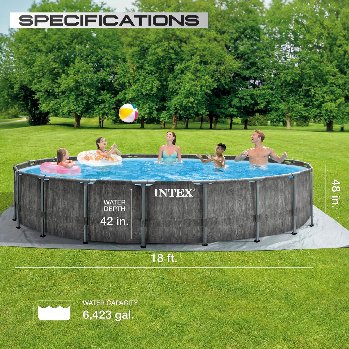15'x48 Above Ground Swimming Pool and Filter Pump W247