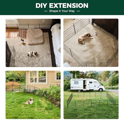 Expandable 24-inch 8 Panels Dog Playpen A675166