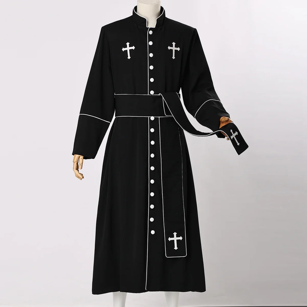 Mens Priest Cassock Robe with Belt E70421