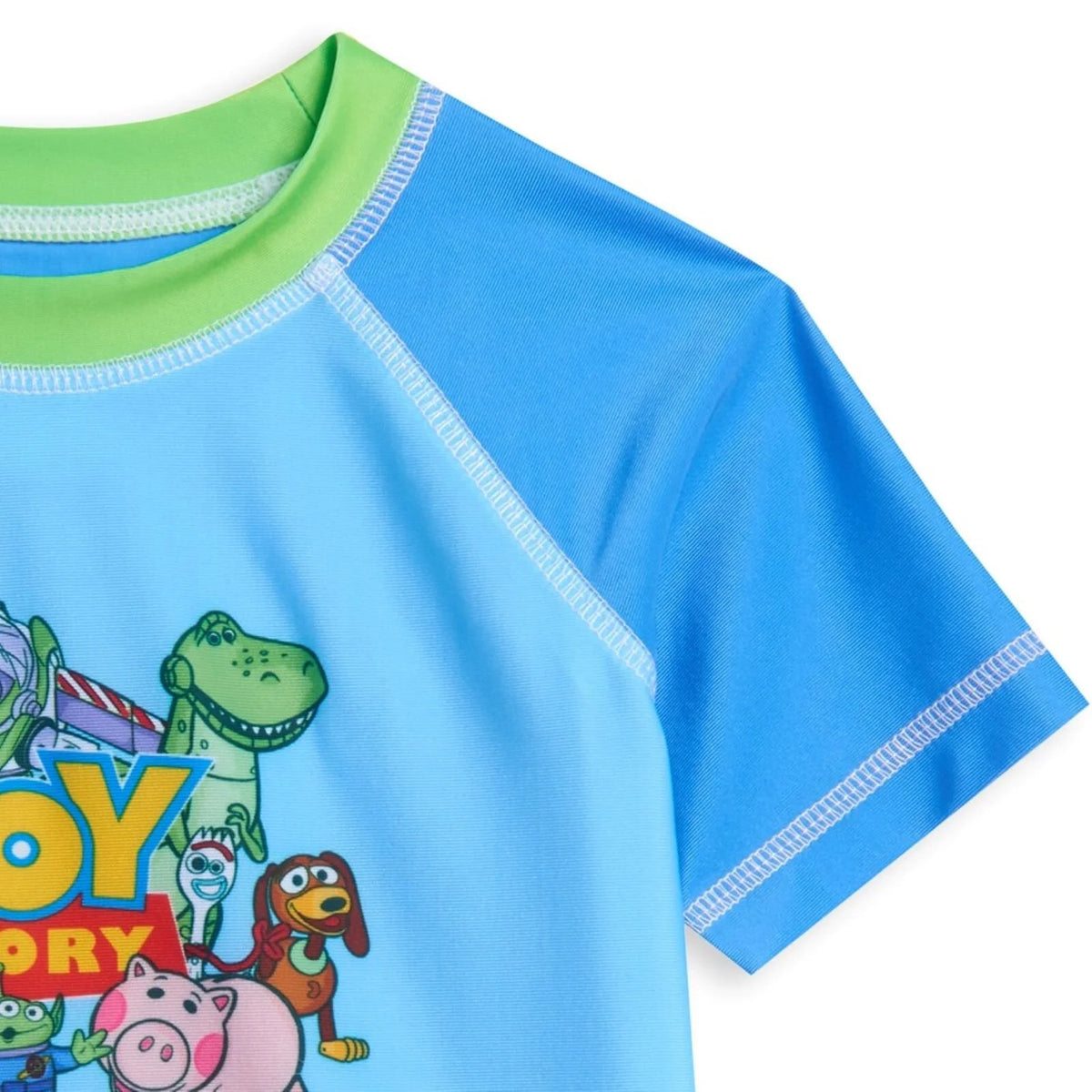 Toddler Boys Rash Guard and Swim Trunks Outfit Set Light Blue 4T X3555