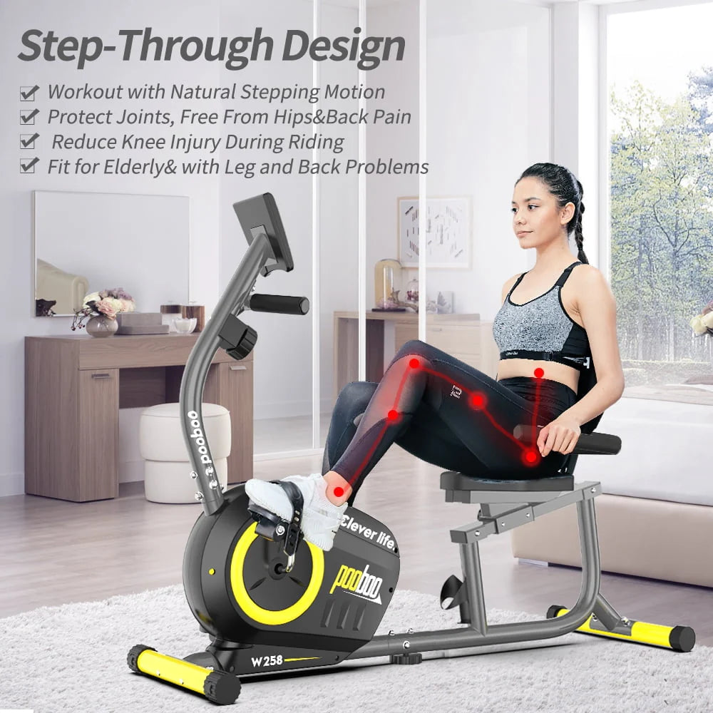 Recumbent Exercise Bike Belt Drive Indoor Cycling Bike C570