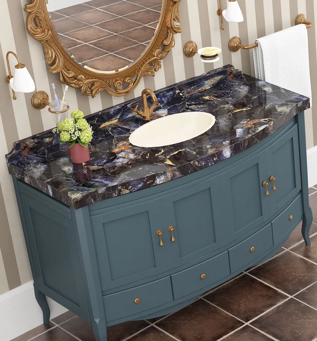 Blue Marble Contact Paper for Walls Kitchen Cover Table Vinyl Waterproof T317701
