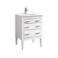 24'' High Gloss White Vanity with Quartz Counter Top D944