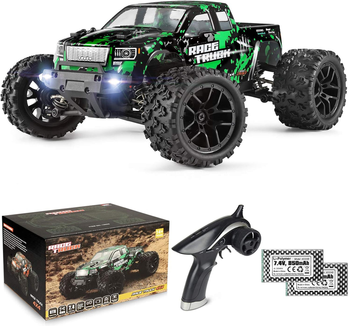 1:18 Scale 4WD Electric RC Car with 2.4 GHz Remote Control Z8282