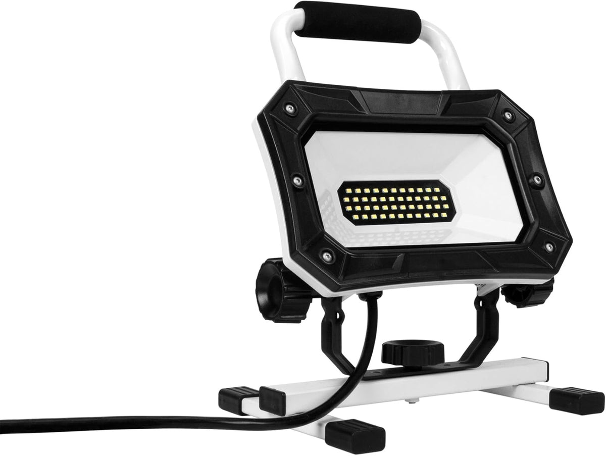 18" 500 Lumen LED Rechargeable Work Light with Retractable Steel Cables, Pack of 2 O636