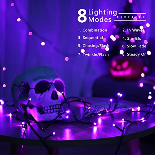 240 LED 78.74ft Orange Purple String Lights N9625