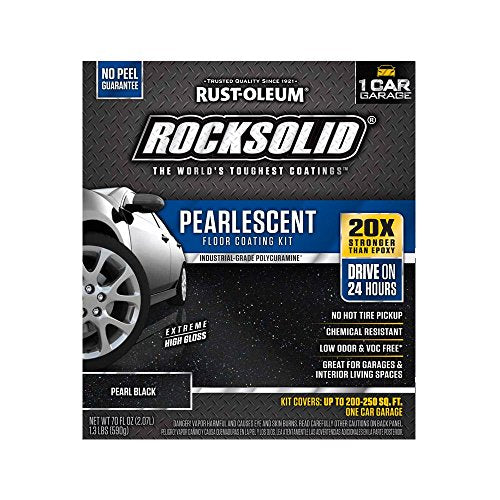 1 Car Garage Floor Coating Kit Pearl Black E5567