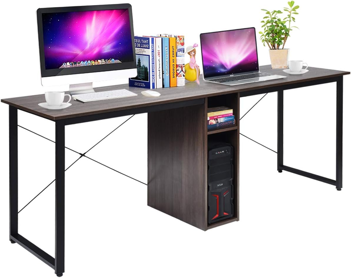 2-Person Desk with Storage & Cabinet G512