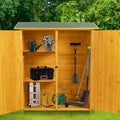 Patio Storage Shed with Detachable Shelves and Hooks F572887