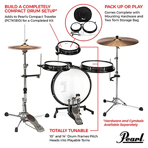 Compact Traveler Drum Set 18" Bass Drum & 10" Snare Drum with Bag A645