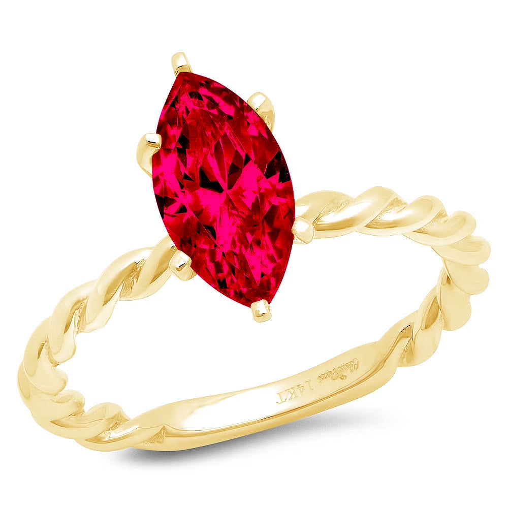 14k Yellow Gold Solitaire Ring F8503