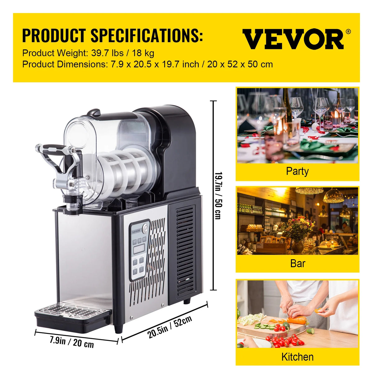 3L Stainless Steel Slushy Machine P656