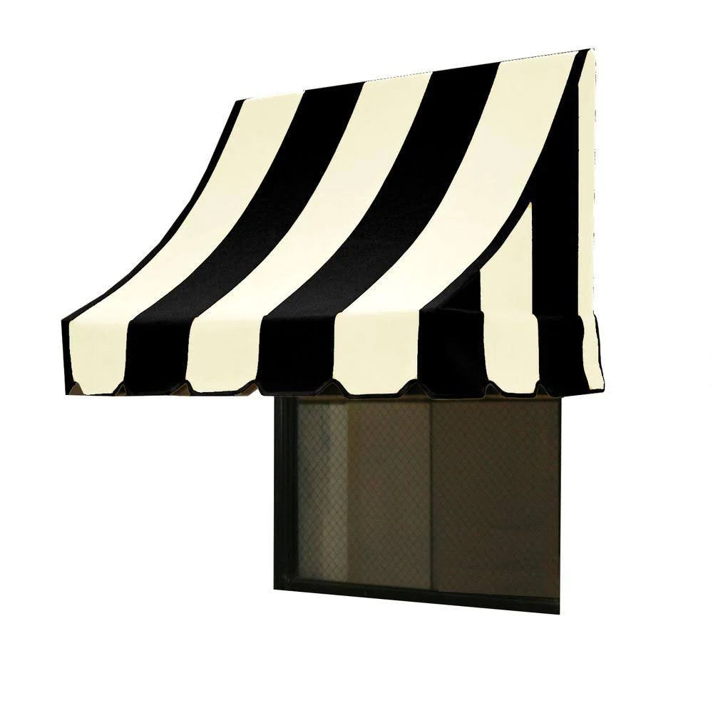 4.38 ft. Wide Black/White Window/Entry Awning N393