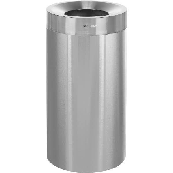 27 Gallon Stainless Steel Open Top Trash Can D279