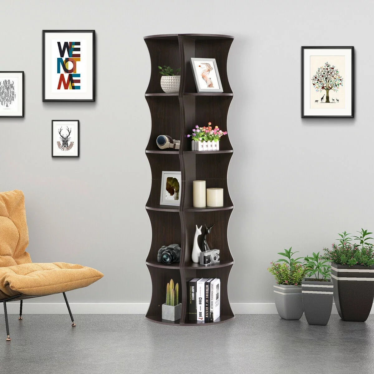 5 Tier Corner Shelf Plant Stand Bookshelf R634313