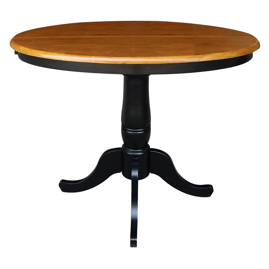 36" Round Top Pedestal Table with 12" Leaf K743