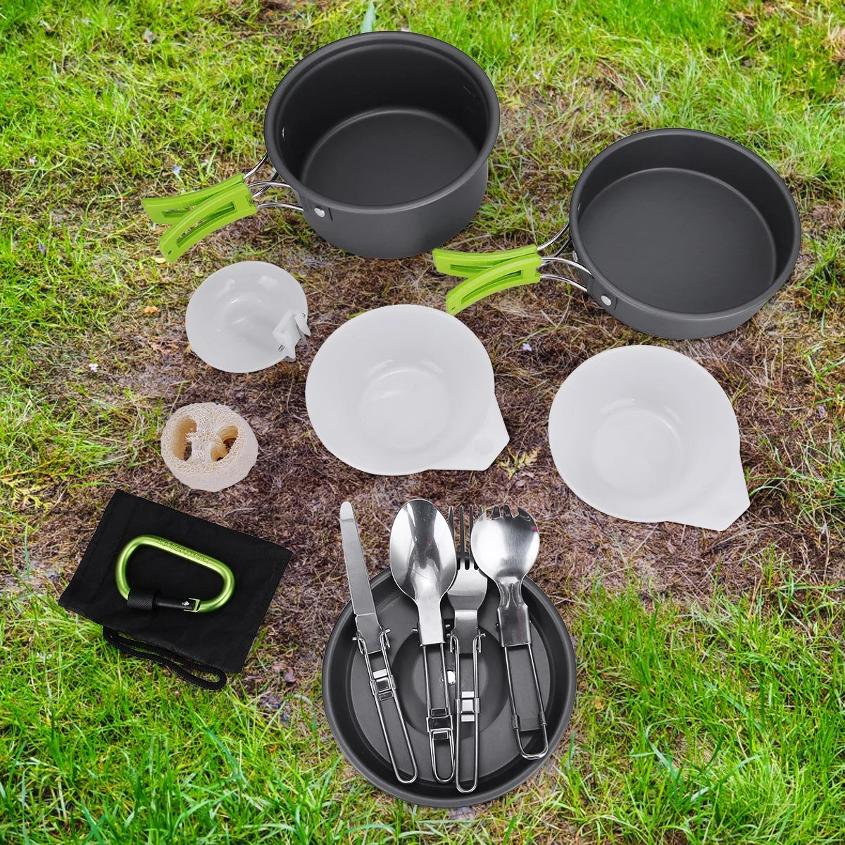 15Pcs Non-Stick Camping Cookware Set M548