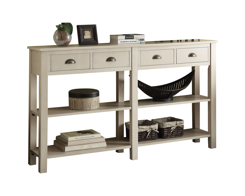 Cream Storage Console Table Z4592