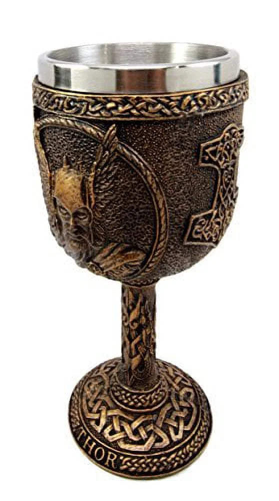 7oz Resin Wine Goblet Chalice With Stainless Steel Liner C2452