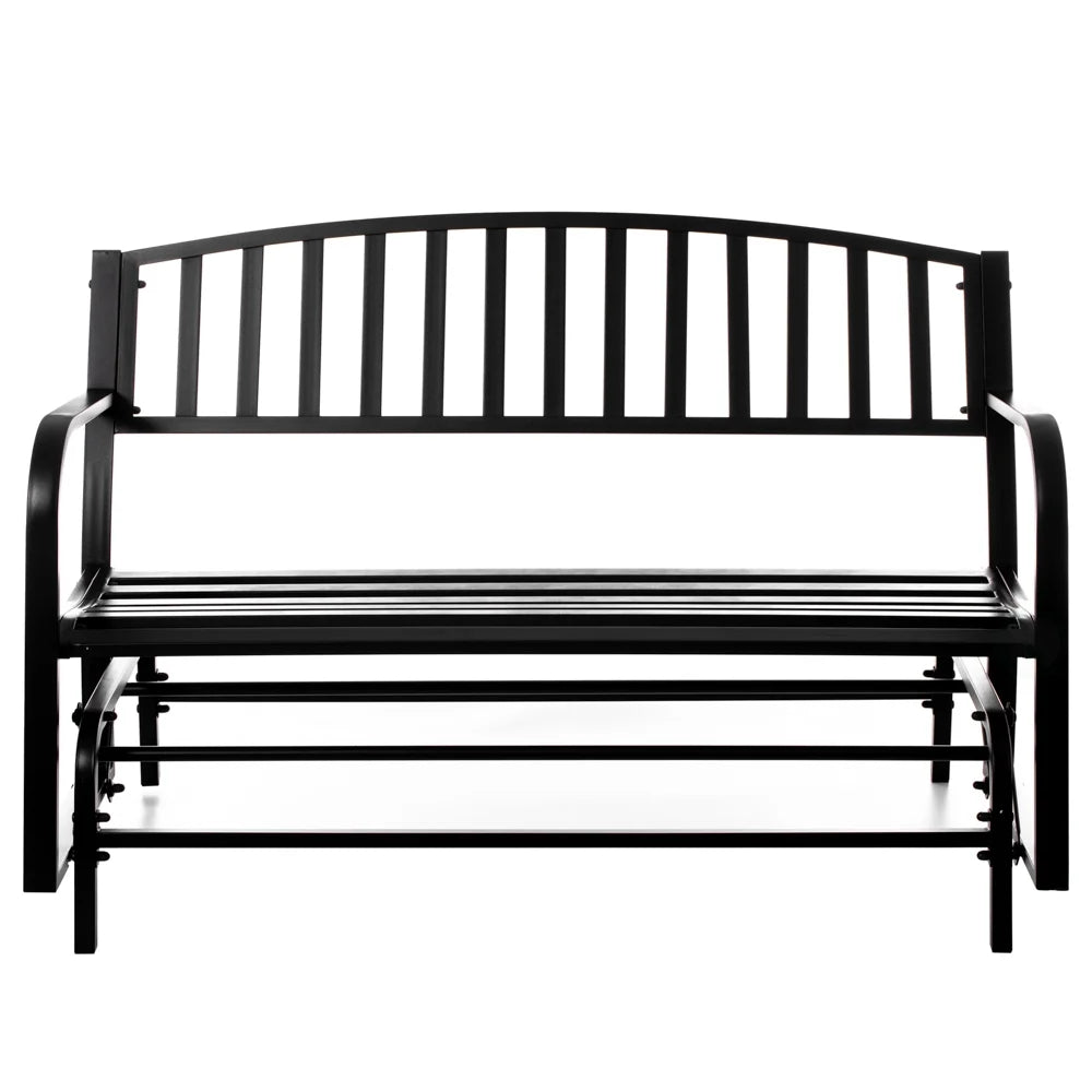 Black Steel Outdoor Swing Bench F518