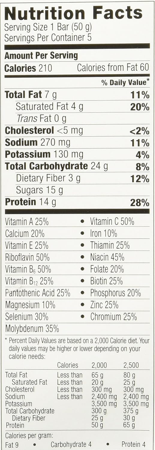 Chocolate Peanut Butter 5 bars - Pack of 2- 8.8 oz each Q345