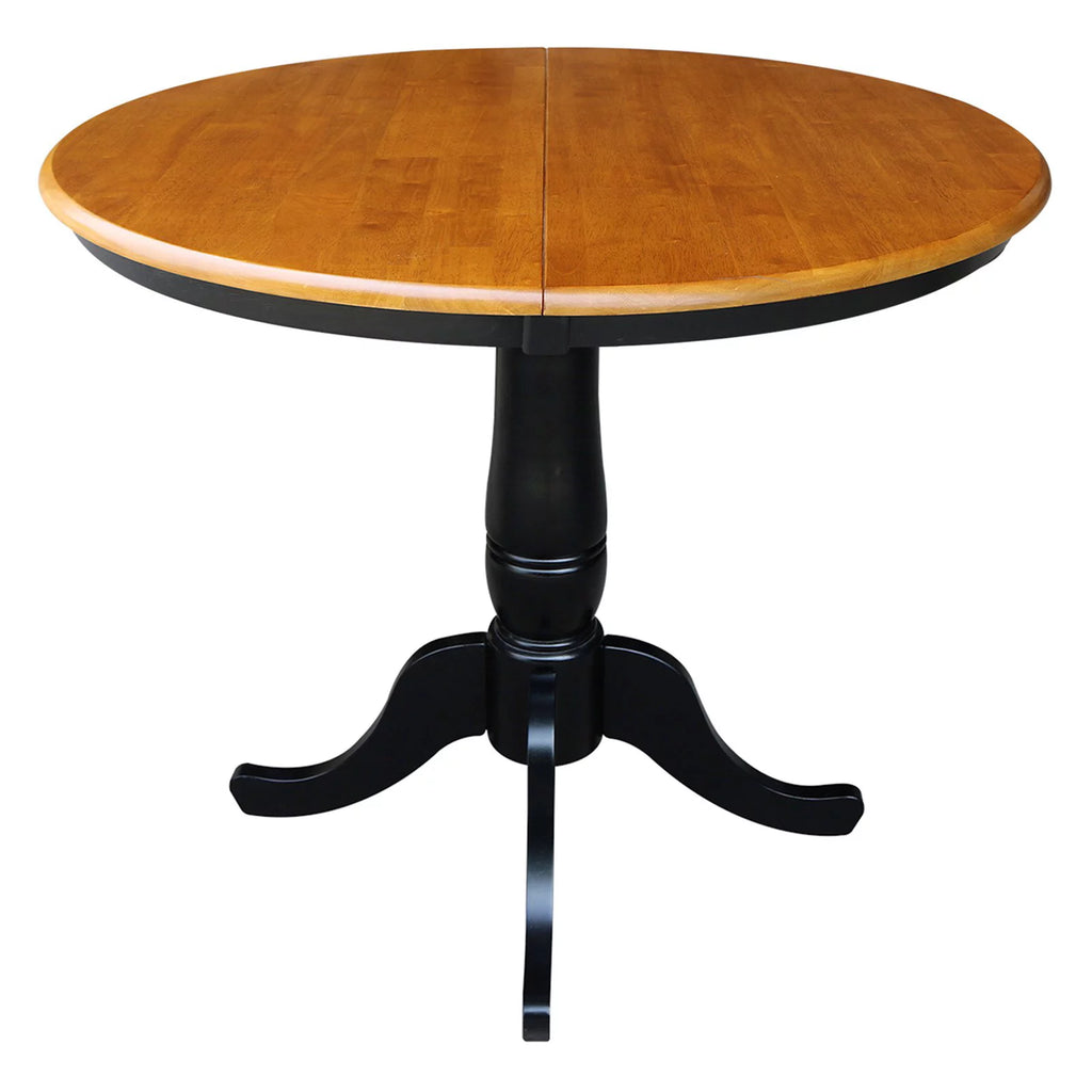 36" Round Top Pedestal Table with 12" Leaf K743