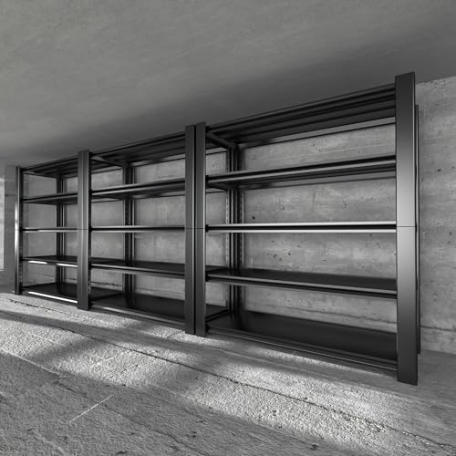 5-Tier Heavy Duty Metal Storage Shelving, 3000 LBS Capacity, 76" H x 60" W x 24" D, Adjustable Steel Shelves T527