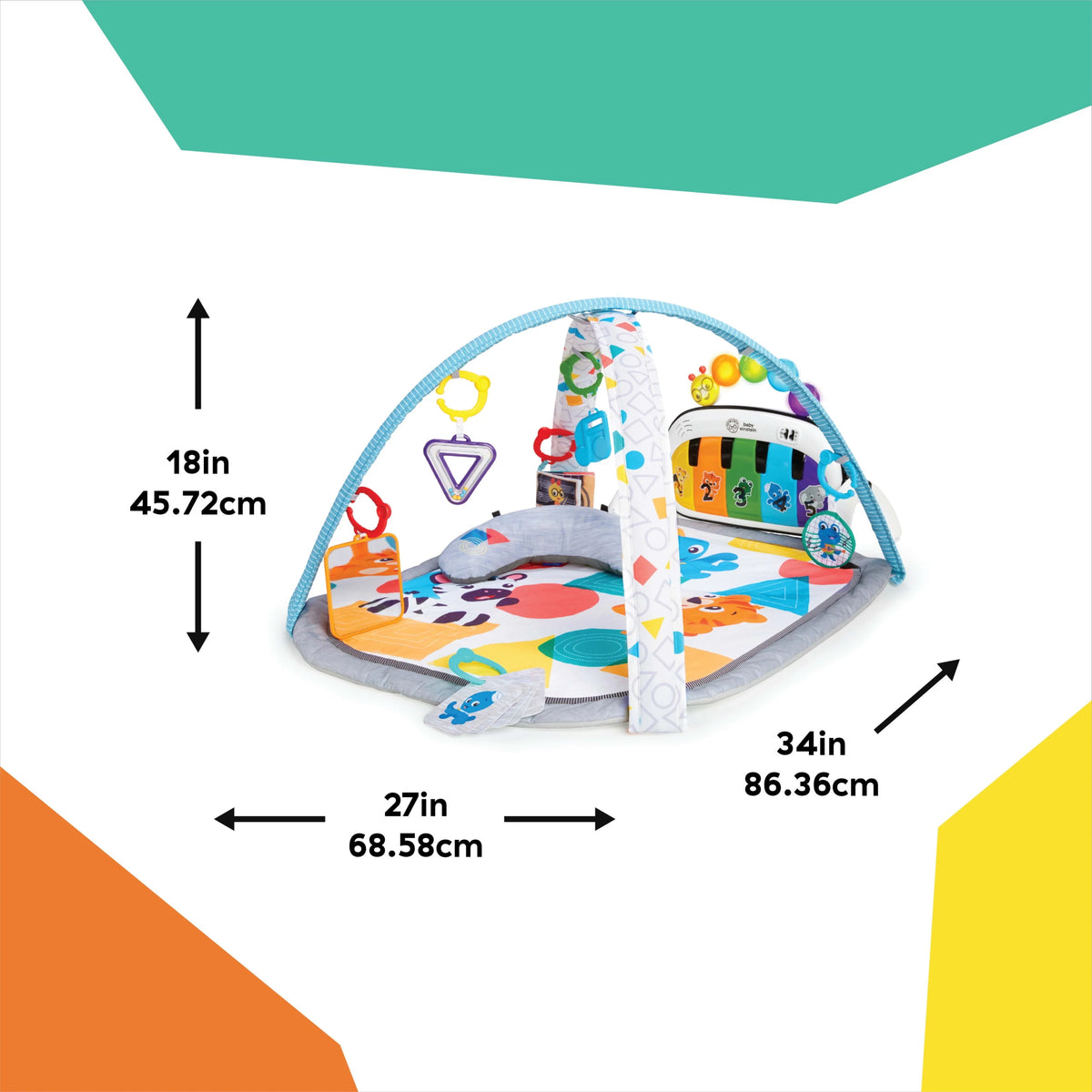 4-in-1 Baby Activity Gym & Tummy Time Play Mat with Piano D803