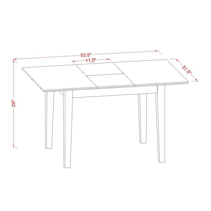 3 PC Kitchen Table Set with Leaf and 2 Dining Chairs W39586