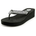 Womens Leather Split Toe Platform Sandals E42724