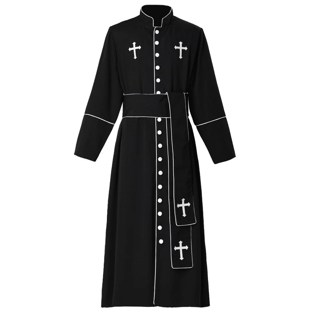 Mens Priest Cassock Robe with Belt E70421