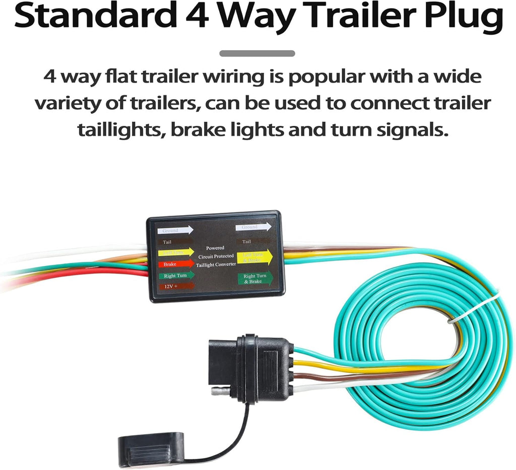 4 Way Flat Trailer Wiring Harness M15155