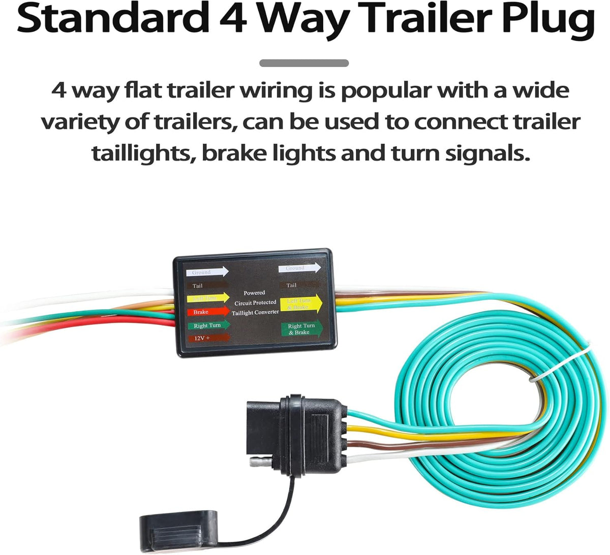 4 Way Flat Trailer Wiring Harness M15155