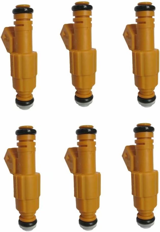 6pcs Fuel Injectors 4Holes Replacement For Jeep 4.0L L1640
