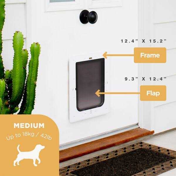 White Super Tough Pet Door Z9309