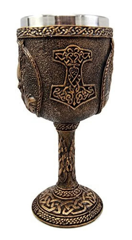 7oz Resin Wine Goblet Chalice With Stainless Steel Liner C2452