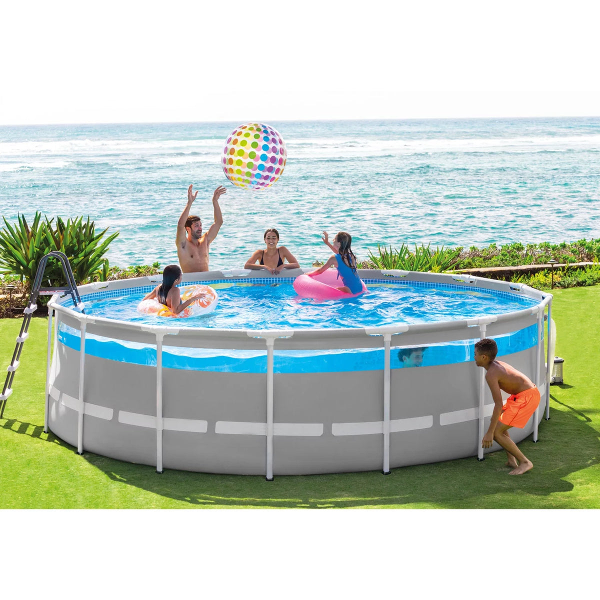 16ft x 48in Above Ground Swimming Pool with Pump S8531