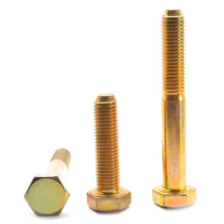 1/2 inch-13 x 2 1/2 inch Grade 8 Hex Cap Screw Alloy Steel Yellow Zinc Plated F915962