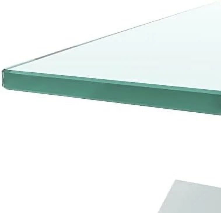 3 Piece Glass Coffee Table and End Tables Set with Tempered Glass Tabletop and Metal Frame K117385