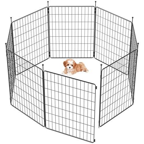 Expandable 24-inch 8 Panels Dog Playpen A675166
